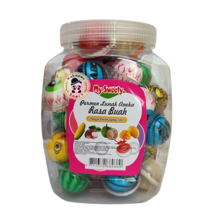 

8aModel Terkini PERMEN LUNAK BULAT PERMEN JELLY TOPLES ISI 5 L77