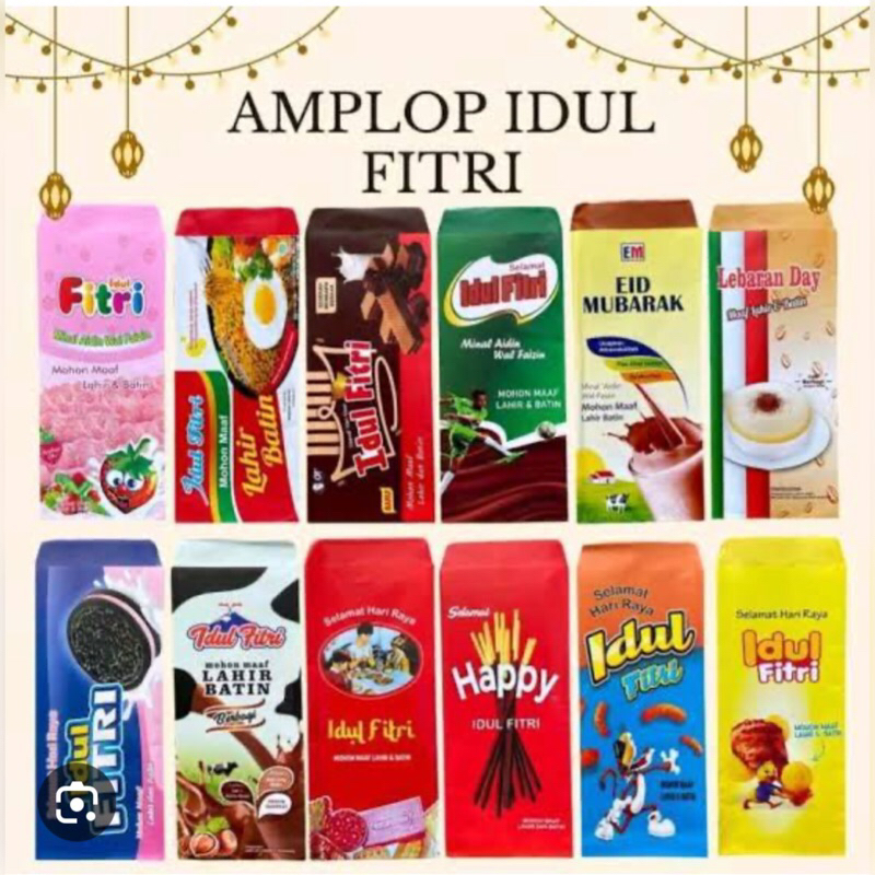 

10pcs Amplop Lebaran Snack Panjang Amplop Idul Fitri Panjang