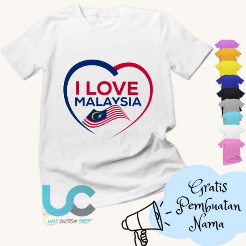 Kaos Malaysia Anak | Baju Malaysia Anak | Kaos Anak Sablon | Kaos Anak Custom Terbaru (FREE NAMA)