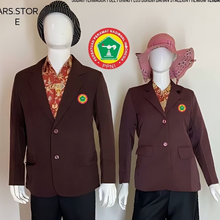 Terbaru Trx9f9Et Setelan Jas Blazer PPNI Pria  WanitaJas Blazer PPNI PriaJas Blazer PPNI Wanita RokC