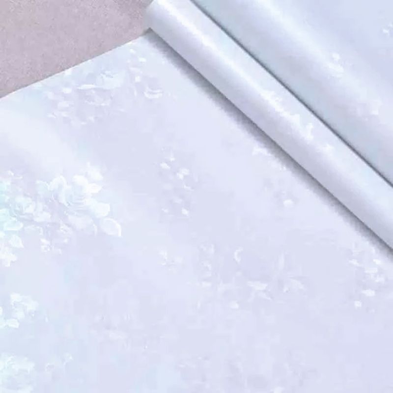 Wallpaper Dinding 45×100 Motif Embos Putih