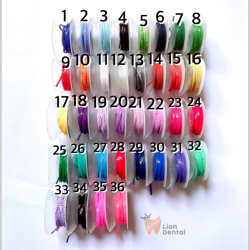 Dental power chain short 30cm karet sambung rantai ortho behel penarik tarik merapatkan gigi