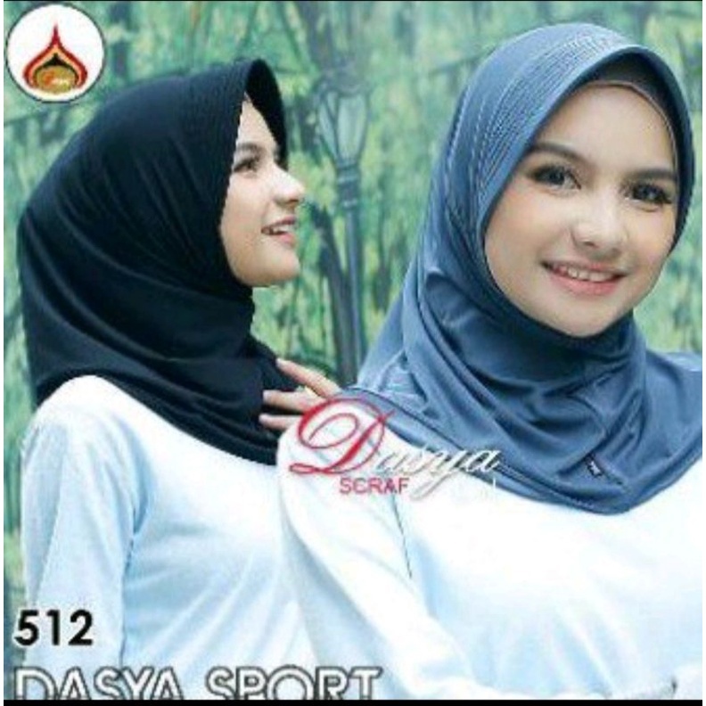 Bergo Sport DASYA HIJAB jilbab pendek,Bergo sport instan,Hijab sport pendek S