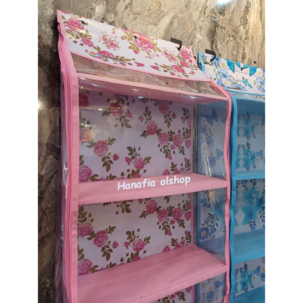 RAK TAS GANTUNG BUNGA RAK SET GANTUNG MOTIF BUNGA JUMBO RAK RAK GANTUNG RAK SUSUN TAS