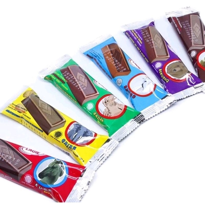 

N_S_Y L'AGIE ANIMAL 21gram Cokelat compound susu manis isi biskuit cokelat batangan