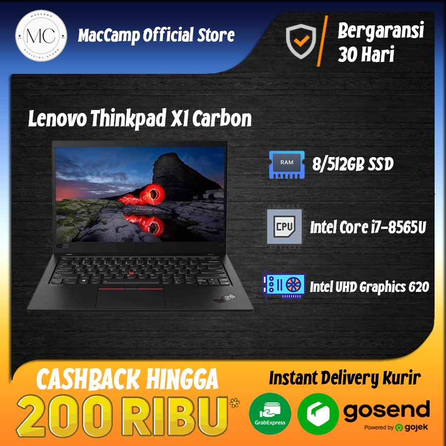 LENOVO THINKPAD X1 Carbon / X1 Tablet Gen 2 & Gen 3 2nd Bergaransi