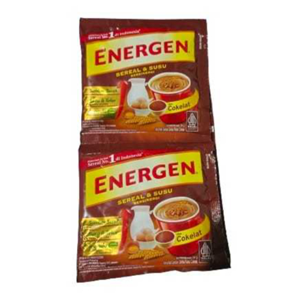 

Energen Coklat Minuman Serbuk Sereal 34gr 1 Renceng isi 10 Sachet