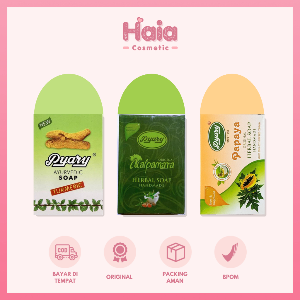 ❤ HAIA ❤ Sabun Arab PYARY Original 100% | Nalpamara Tumeric Papaya | BPOM