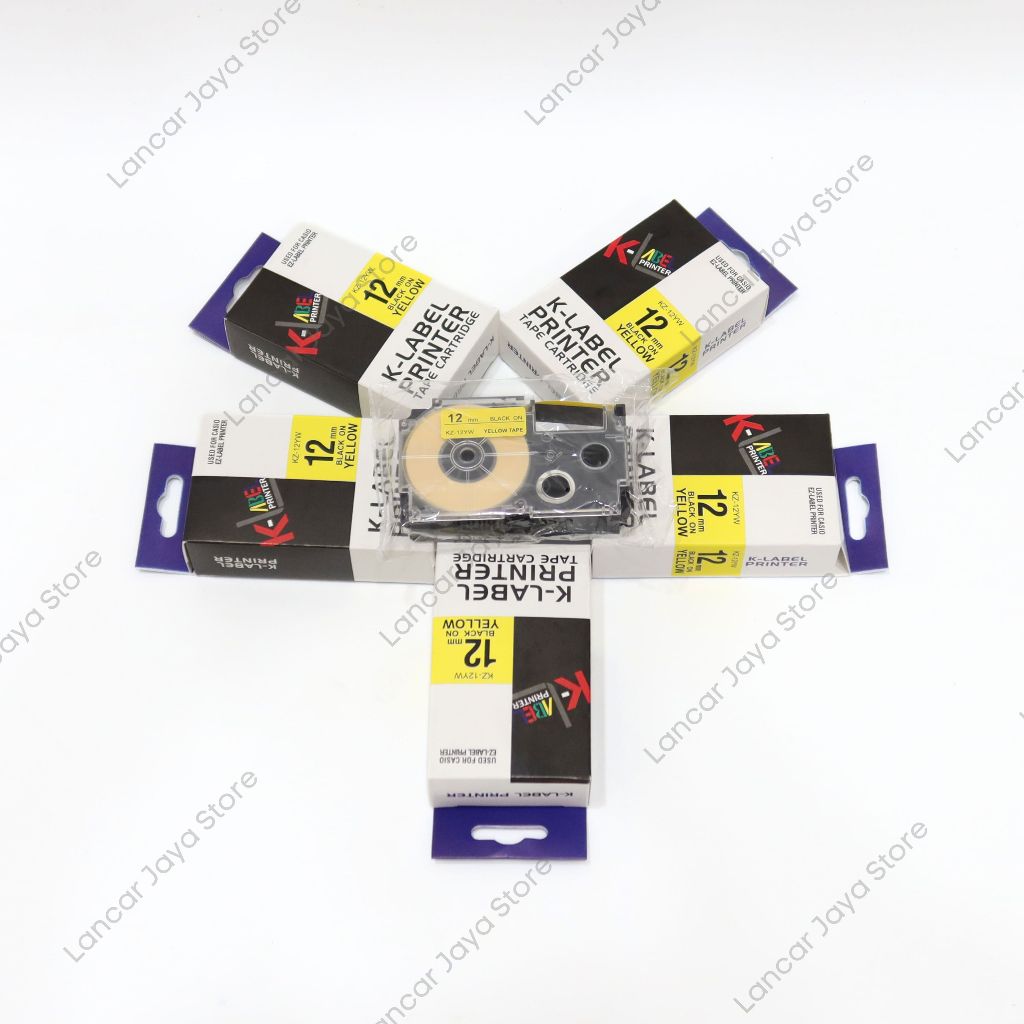 

K-Label Printer Black Ink Yellow KZ-12YW / Label It 12mm