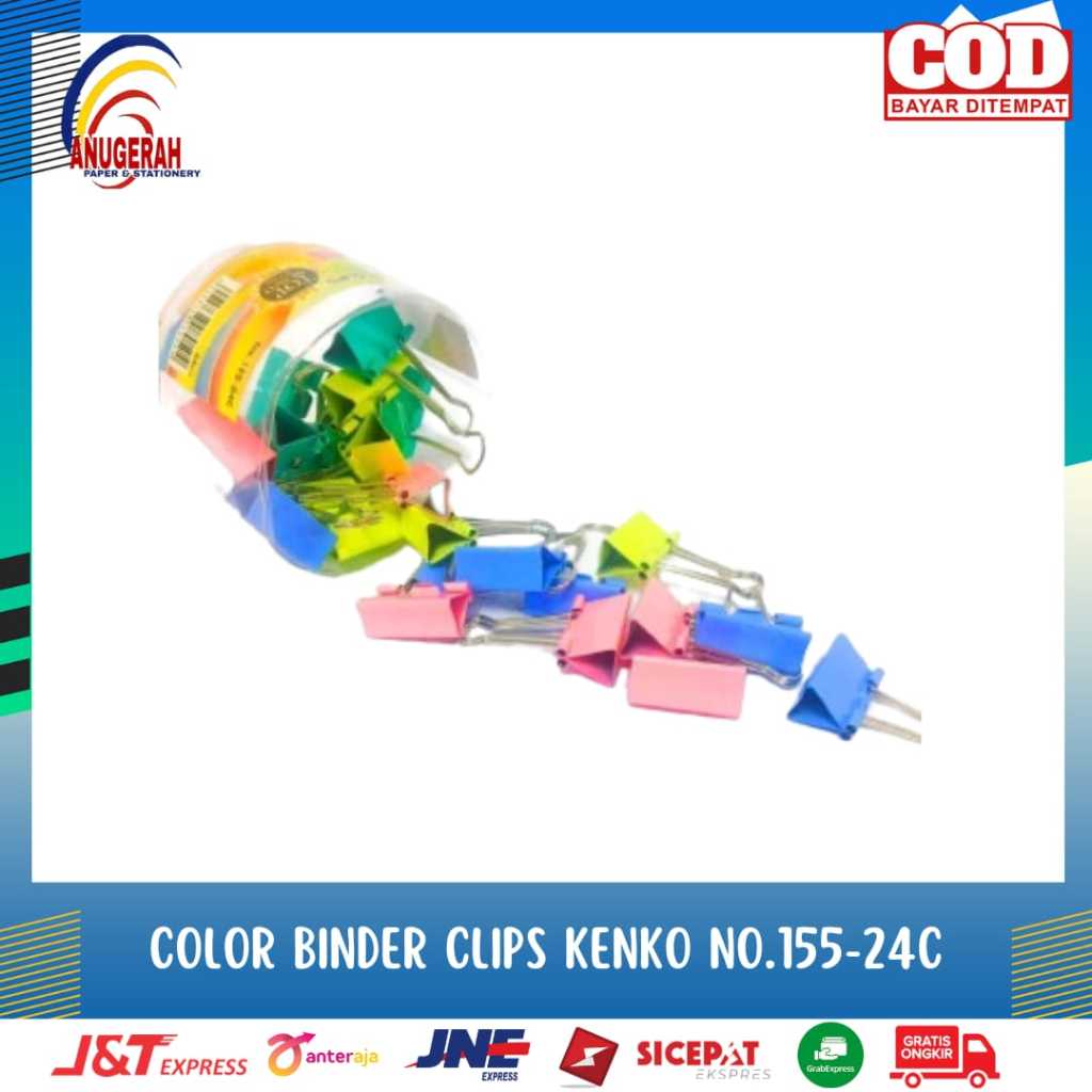 

BINDER CLIP KENKO 155 WARNA (PAK)