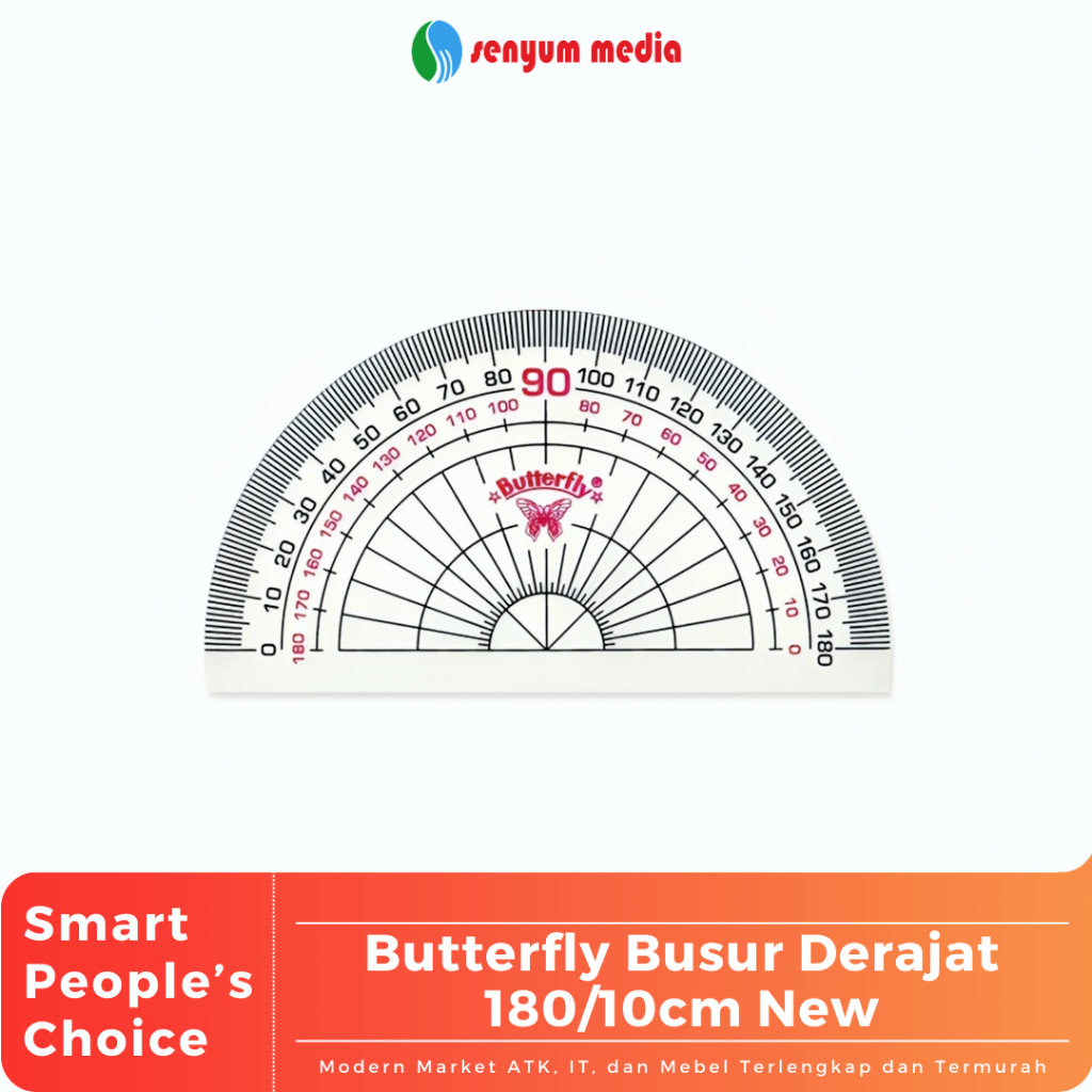 

Butterfly Busur Derajat 180/10cm New (1 Pcs) (S:PCS)