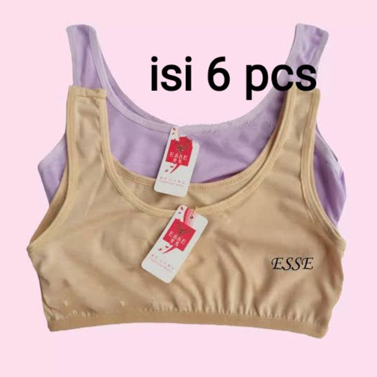 VIRAL  6pcs MINI SET ANAK SD Perempuan  Miniset Kaos Dalaman Bra BH REMAJA ABG Lusinan tokonees