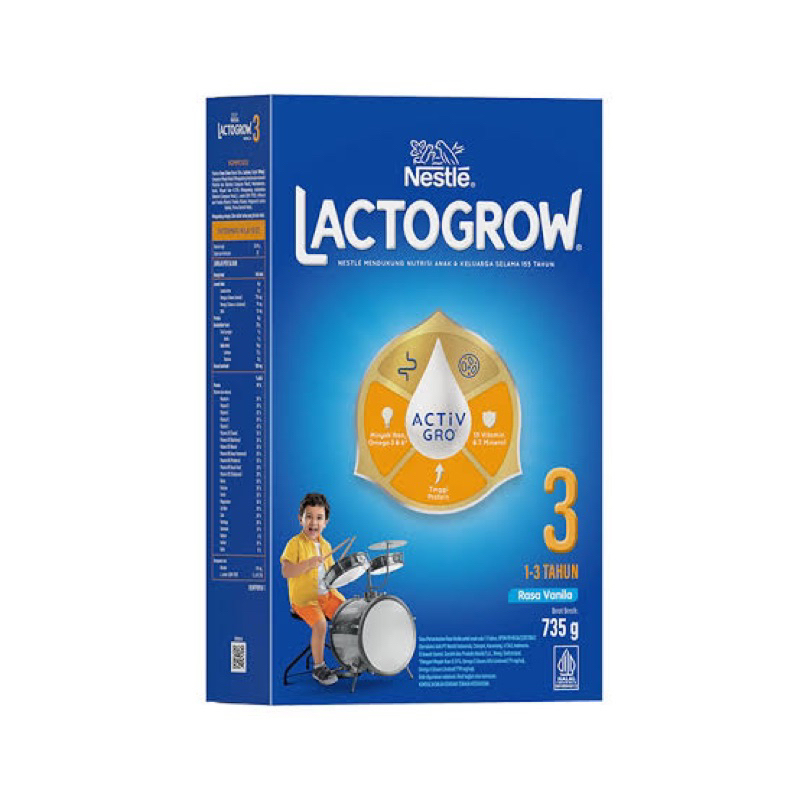 lactogrow 3 vanilla 750gr