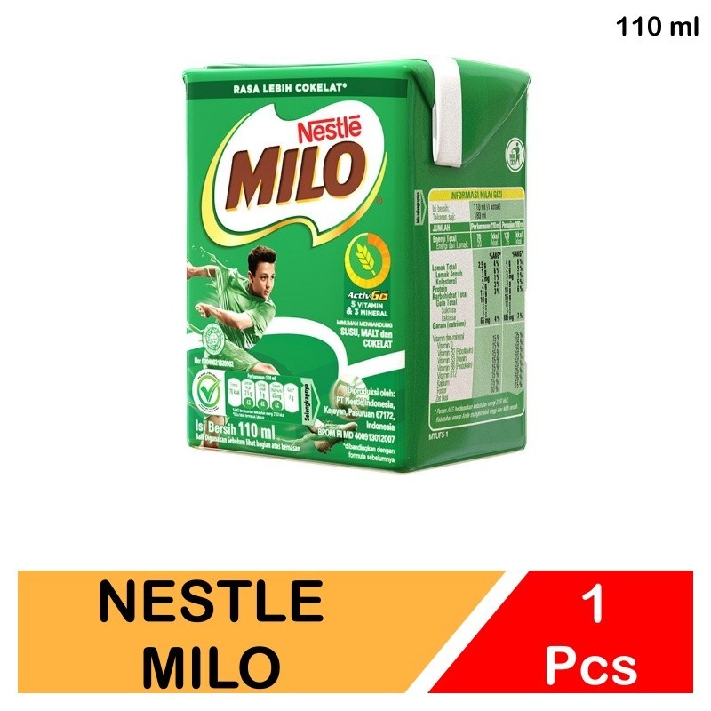 

Susu Nestle Milo Activ-Go UHT Kotak / Ukuran 180 ml - 110 ml