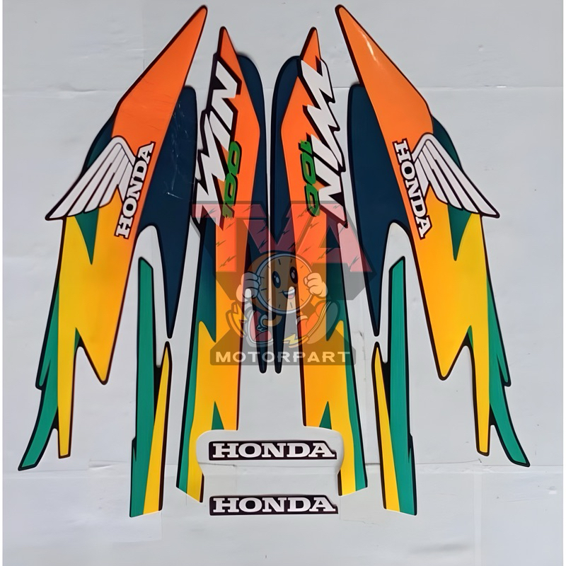 STRIPING LIS STIKER HONDA WIN 100 TAHUN 2001 2002
