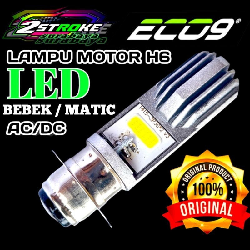 DOP/BOHLAM/LAMPU DEPAN/UTAMA MOTOR LED PUTIH AC/DC H6 ECO9 9nine BEAT KARBU FI STREAT ESP VARIO TECH