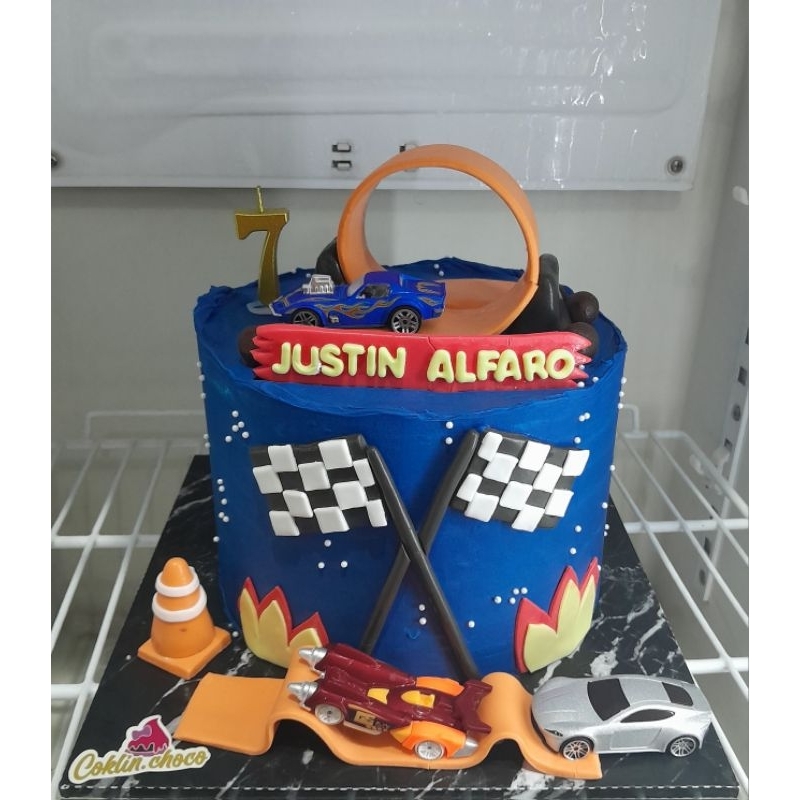

KUE ULANG TAHUN HOTWHEELS HOTWHEEL / BIRTHDAY CAKE HOT WHEELS/ CAKE MOBIL BALAP