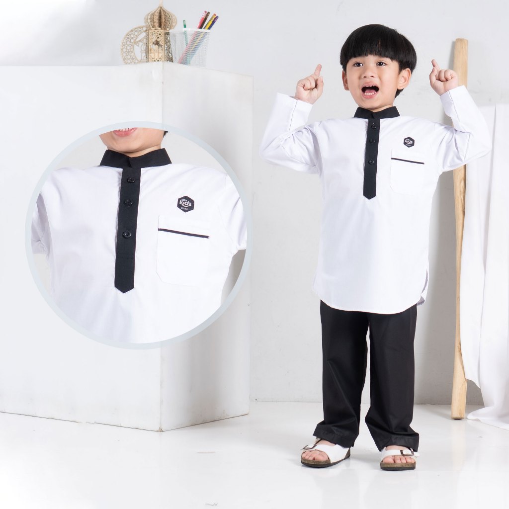 Setelan Koko Anak Hitam Putih 1-14 Tahun  Koko Anak Laki Laki - StyleKids Marvan