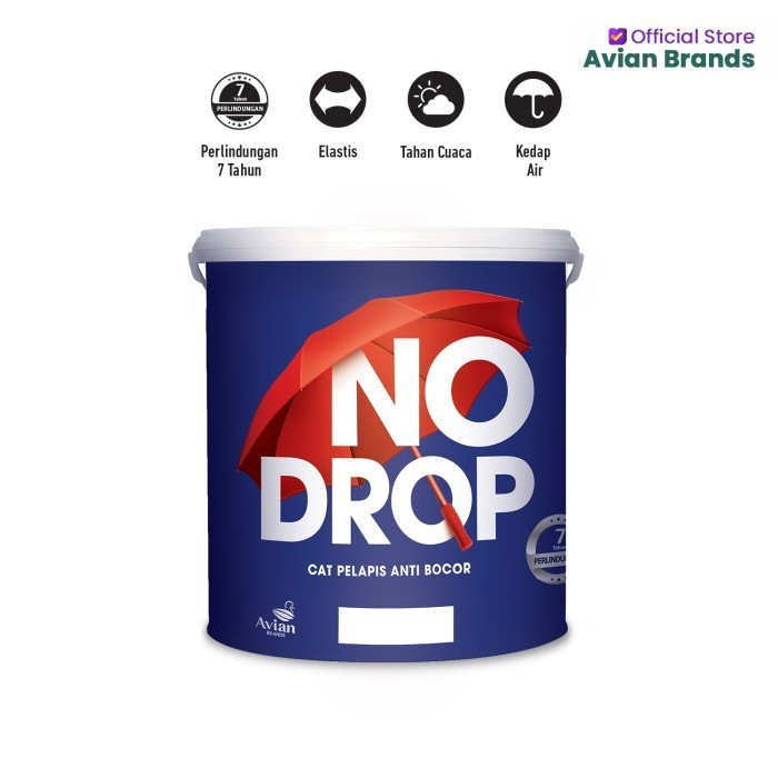 NO DROP Cat Pelapis Anti Bocor 4 kg, Cat Dinding Anti Bocor, Anti Jamur, Cat Interior Exterior