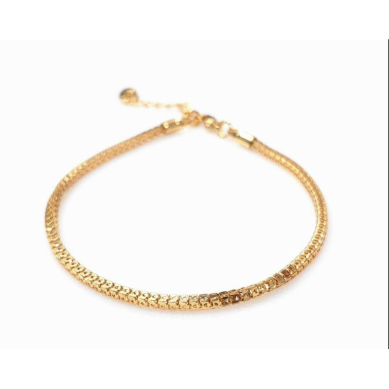 GELANG EMAS MAS 24 KARAT 24K TALI TIPIS XUPING  SUPING KEROKOT BILANG-BILANG GIWANG KERABU PELIK SUB