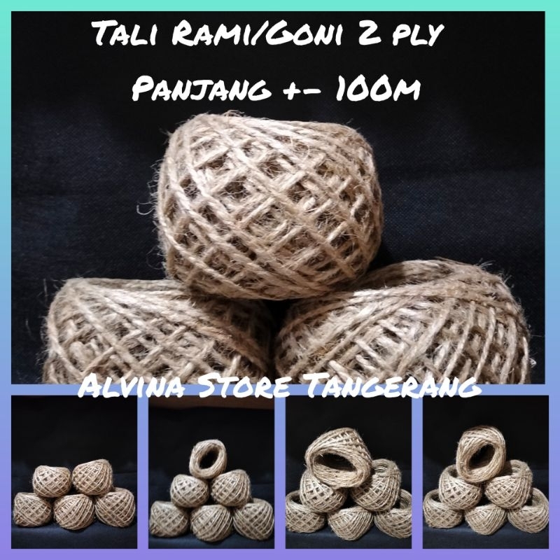

Tali Rami Goni 2 ply Per Roll 100 mtr / Vintage Jute Tali Goni Murah