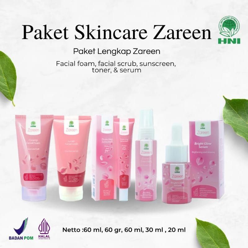PAKET SKINCARE ZAREEN HNI HPAI ORI BPOM