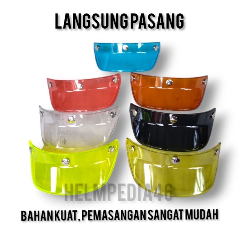 Pet Pendek TOPI BOGO RETRO - Orange Hijau stabilo Kuning Bening Biru hitam Coklat langsung pasang