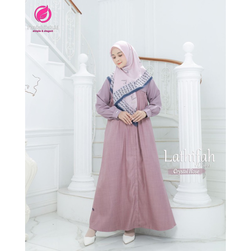 FANIA HIJAB - LATIF LATIFAH SARIMBIT SERIES GAMIS WANITA DEWASA / DRESS WANITA KEKINIAN KAIN AMIRA S