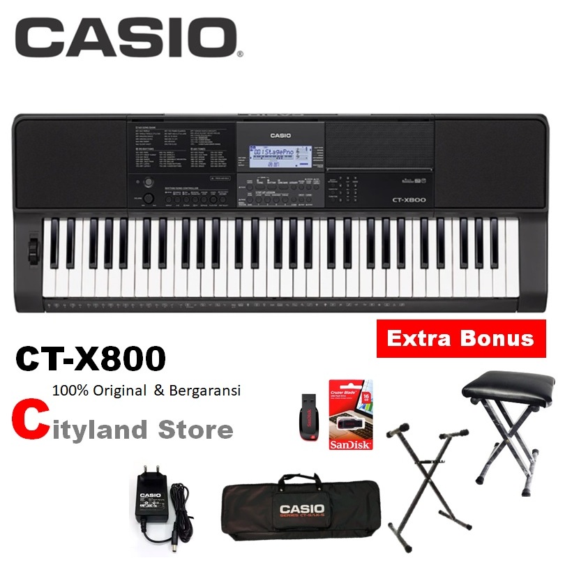 Piano Keyboard Casio CT-X800/ CTX800/ CTX 800 Original Resmi