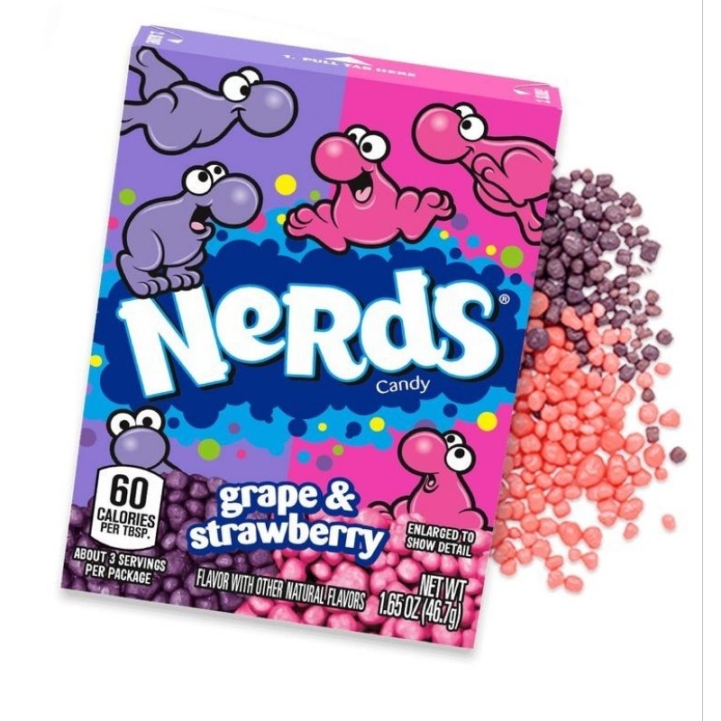 

Nerds Candy Grape Strawberry 1.65oz Permen Kunyah Impor 46,7 gr