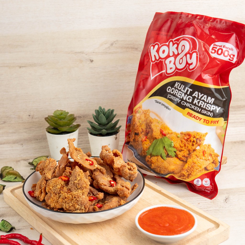 

Koko Boy Kulit Ayam Goreng Krispi (Crispy Chiken Skin) *300gr (Siap Goreng)