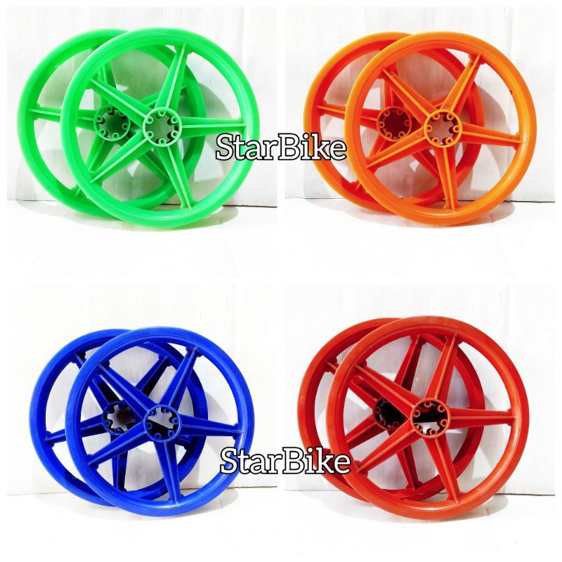 1 Set Velg 16 Klewang Bintang Sepeda Bmx + Alat Komplit Merk Jaguar