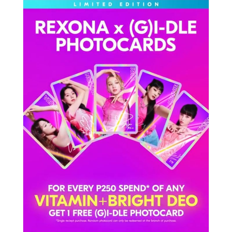 PHOTOCARD GIDLE REXONA OFFICIAL