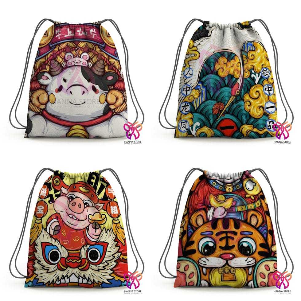 Tas Serut Ransel Drawstring bag China Imlek
