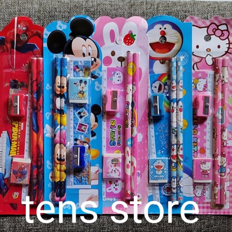 

1 set alat tulis pensil anak sekolah