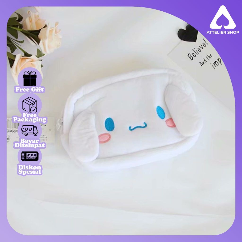 

Tempat Pensil Bulu Sanrio Cute / Pouch Kosmetik Make Up / Pouch Serbaguna (91151/91152)