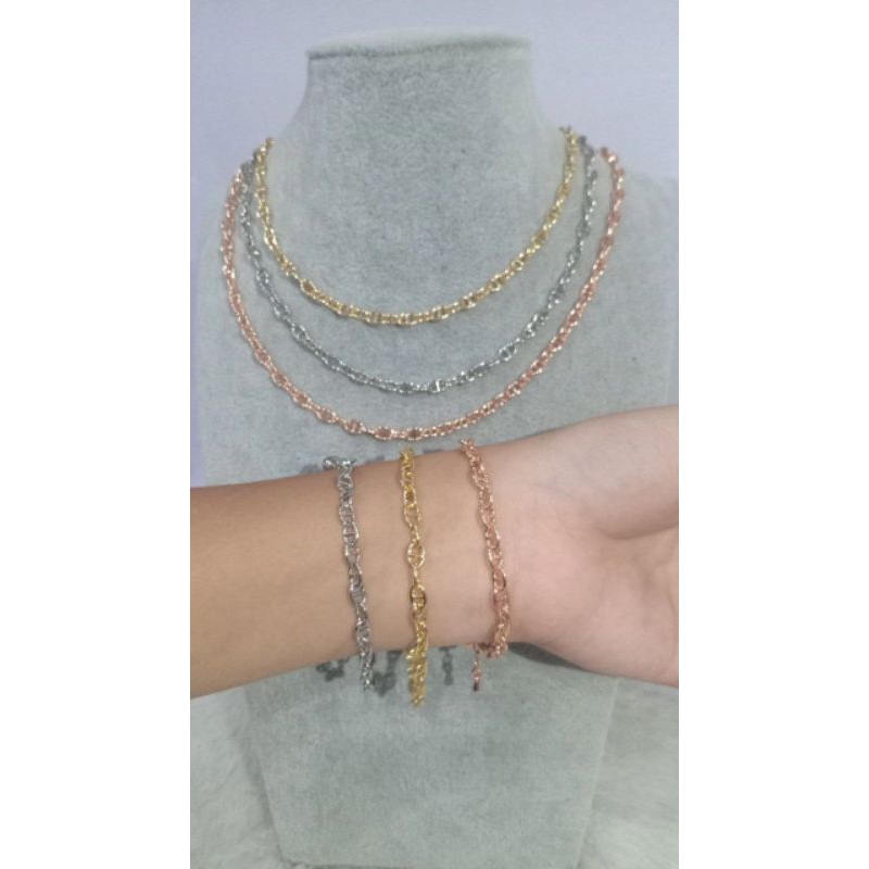 Xuping88 Kalung Dan Gelang Fanny Besar Lapis Emas