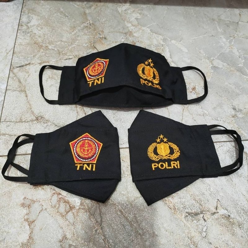 Masker TNI polri cantol telinga