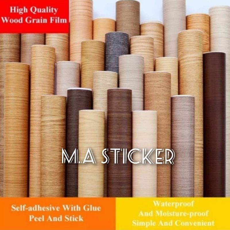 stiker kayu PVC pelapis furniture meja lemari kayu triplek premium