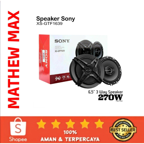 Sony Xplod Speaker Pintu Mobil 3 Way Speaker 6.5 Inch PersetXS-GTF1639