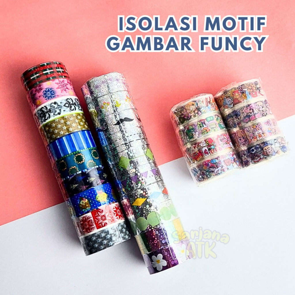 

(10 PCS) Isolasi Motif Gambar Funcy Karakter Lucu