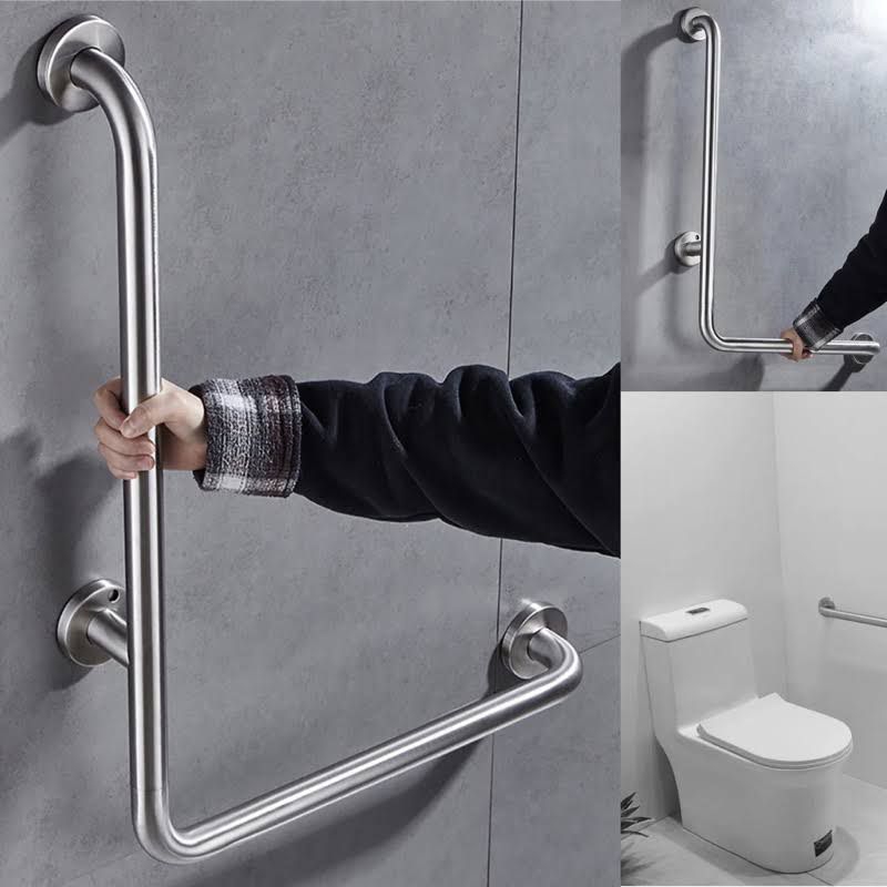Murah Pegangan Kamar Mandi Stainless / Grab Bar Stainless / Grab Bar Disability L / Grab Bar L 80 X