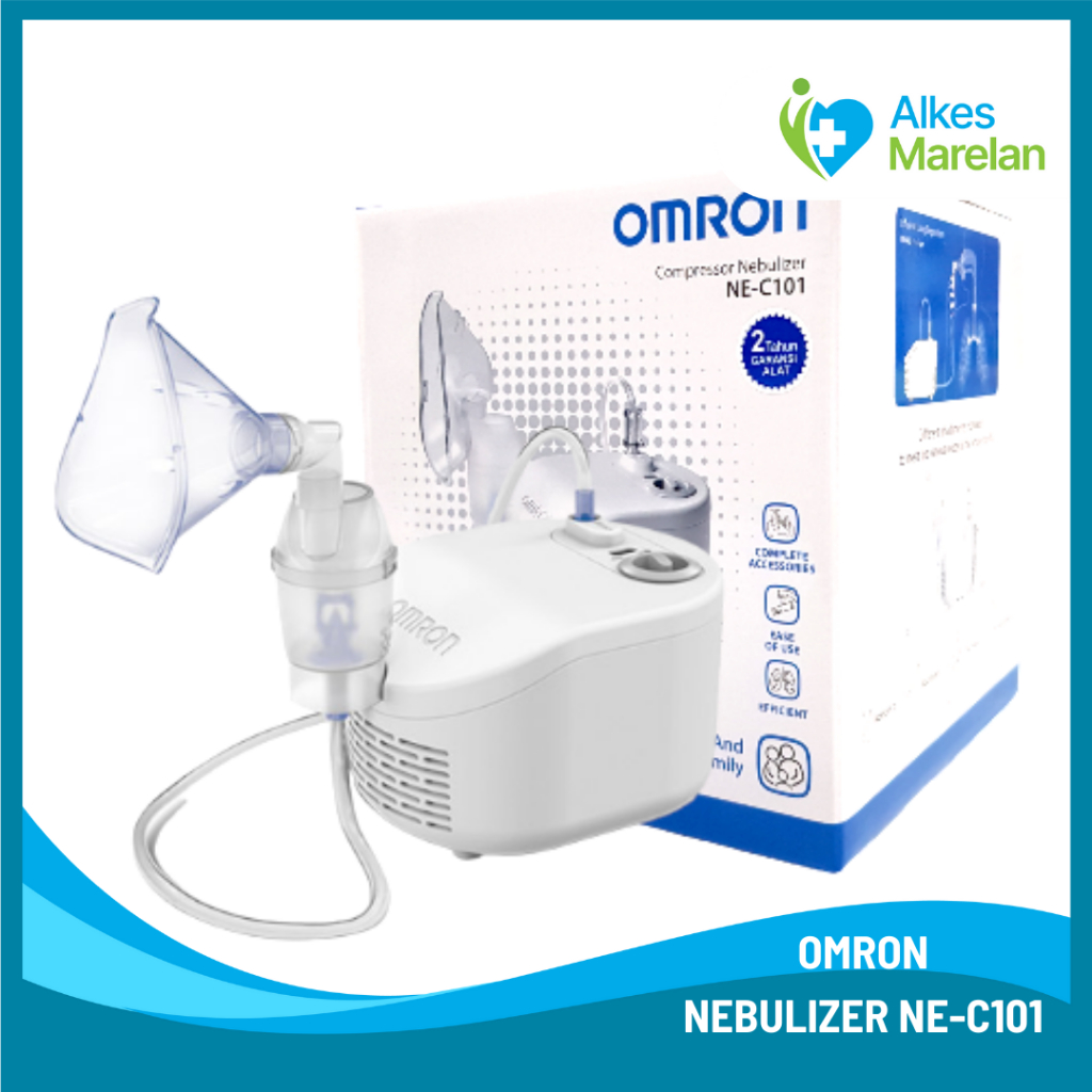 OMRON - Compressor Nebulizer NE-C101 / Alat Bantu Pernafasan Uap Bayi Anak Dewasa