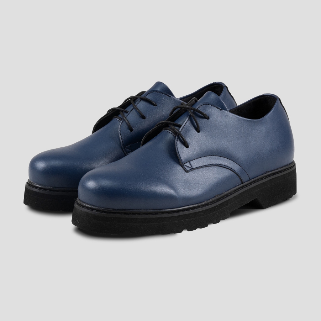 Jackwell - Atlas Derby Navy - Sepatu Formal - Sepatu Derby - Sepatu Pria - Sepatu Wanita