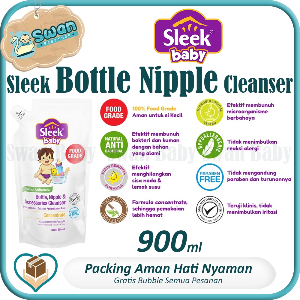 Sleek Baby Bottle Nipple & Accessories / Sleek Cleanser Refill