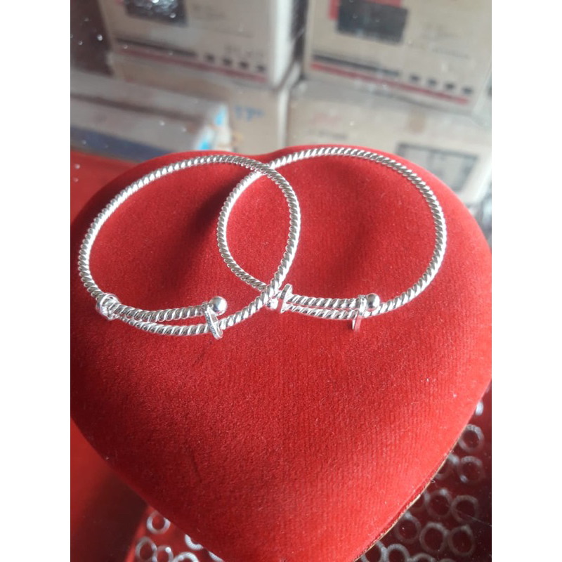 Gelang Keroncong Anak&Dewasa Perak Asli