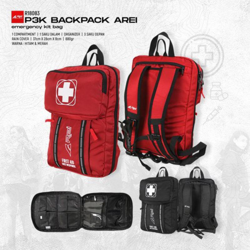 Tas Rei Ransel P3k Backpack P3K Arei Outdoorgear Original Product