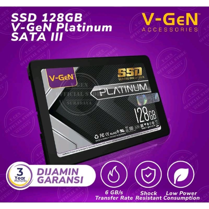 SSD 128gb VGen SATA 3 PLATINUM original bergaransi