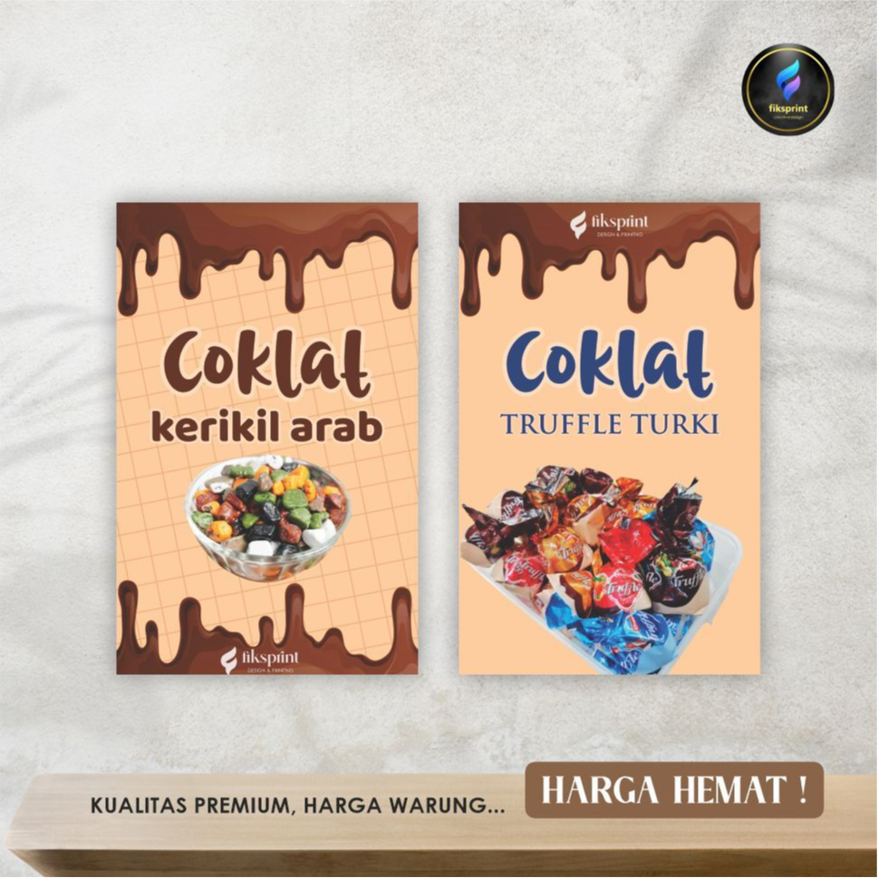 

Stiker coklat kerikil arab dan coklat truffle turki