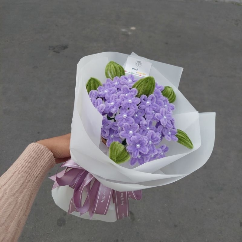ARUMI BUKET | BUKET KAWAT BULU | BUKET ARTIFICIAL |  BUNGA HYDRANGEA | GIFT WISUDA | GIFT BUKET | BU